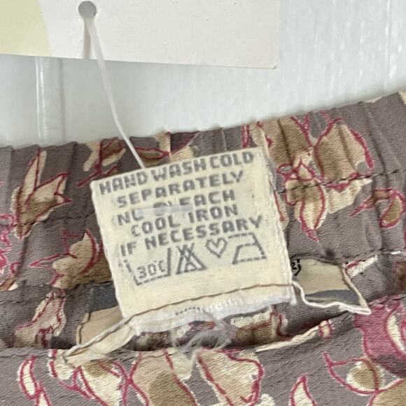 Vintage 70s Adini India Rayon Floral Midi Skirt S Boho Cottagecore NWT Deadstock - Picture 7 of 8